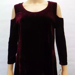🔥NY Collection velvet Cold should Blouse